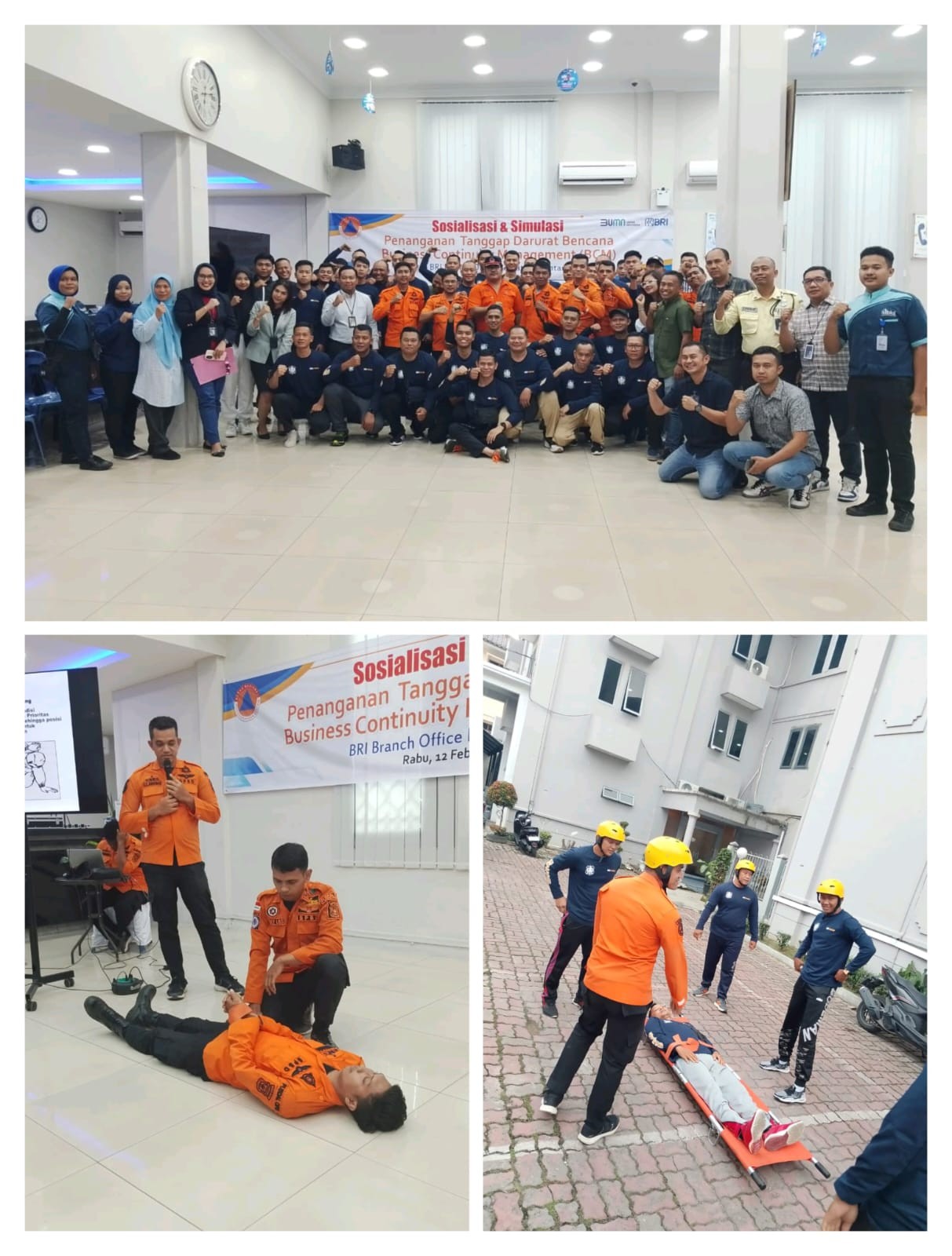 Simulasi Tanggap Bencana Darurat Gempa Bumi di BRI 
